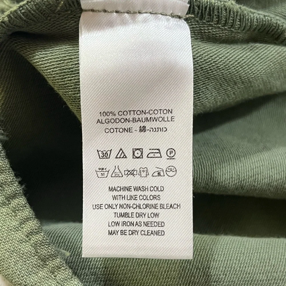 Free People Weekend Wanderer Distressed Green Hooded Jacket – Size Medium - Picture 8 of 9